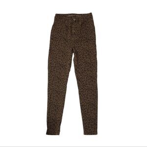 AMERICAN EAGLE cheetah curvy‎ super hi rise jegging jeans next level stretch 4